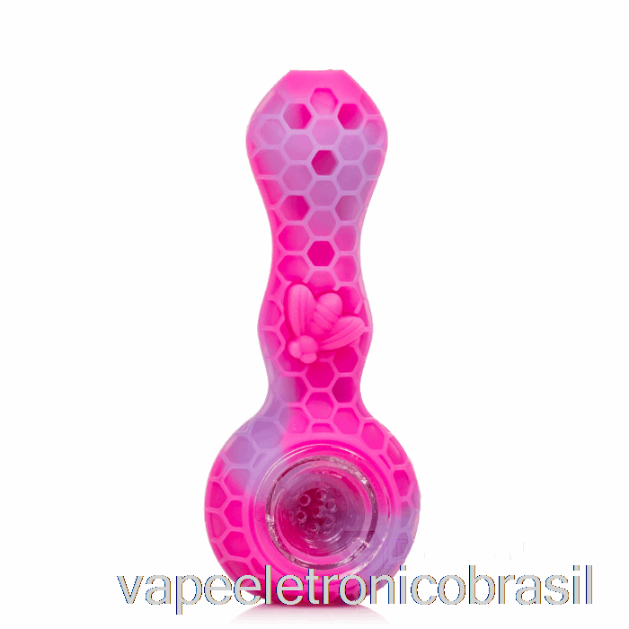 Vape Recarregável Stratus Bee Silicone Colher Chiclete (magenta/roxo)